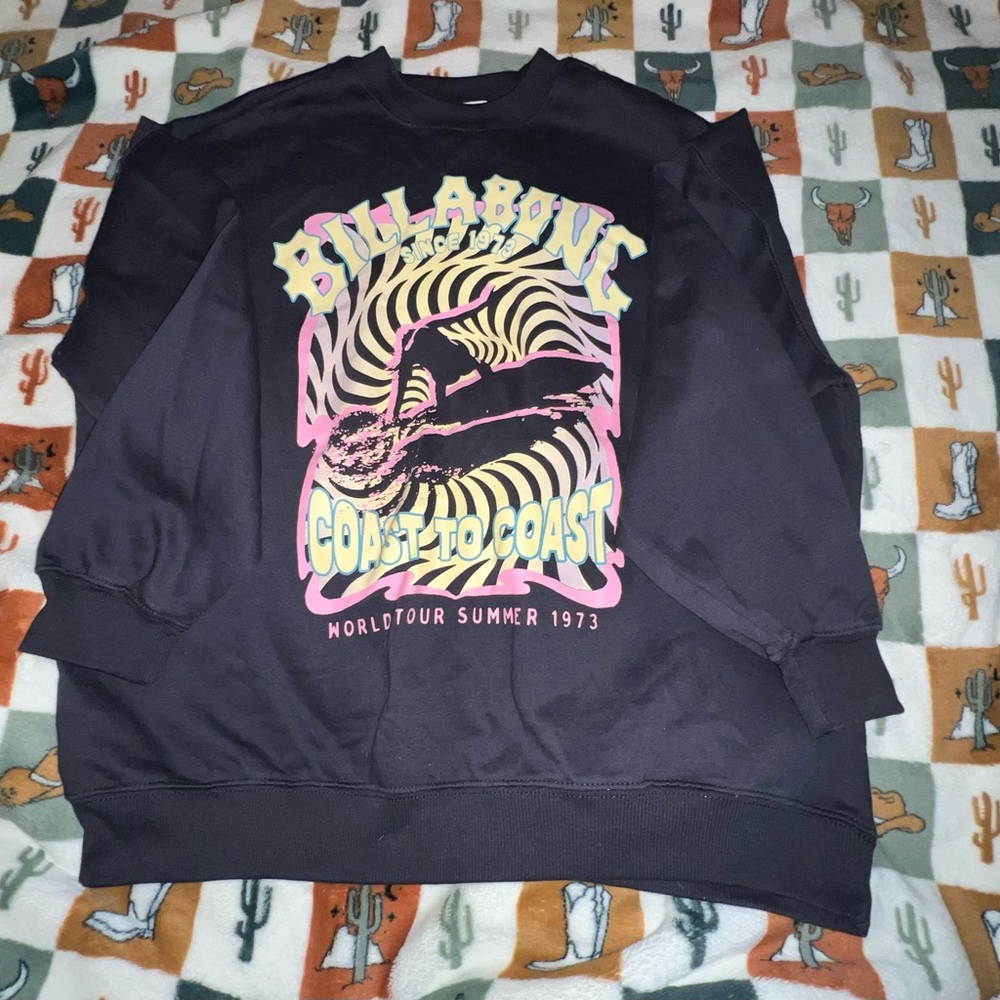 Billabong Navy Graphic Crewneck Sweater